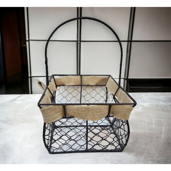 Wire Basket With Handle 10” x 7” x 12” - Picture 5 of 10